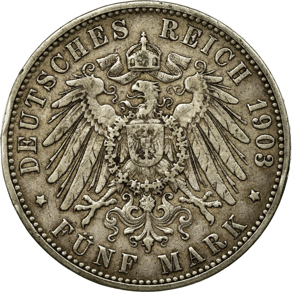 Coin, German States, HAMBURG, 5 Mark, 1903, Hamburg, EF(40-45), Silver, KM:610