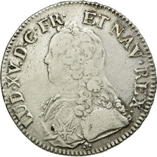 Coin, France, Louis XV, Ecu aux branches d'olivier, 1733, Bordeaux, VF(30-35)
