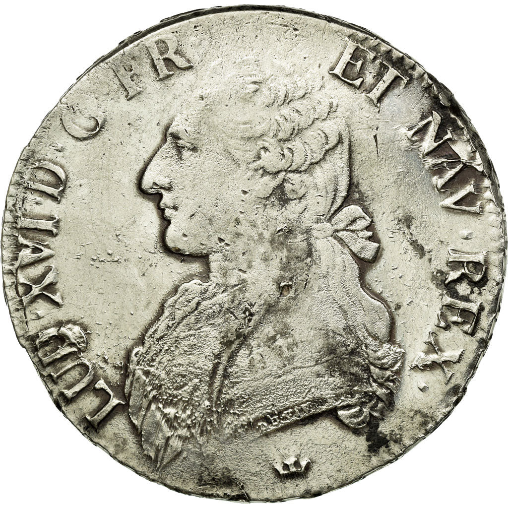 Moneta, Francia, Louis XVI, Ecu aux branches d'olivier, 1788, Toulouse, MB+