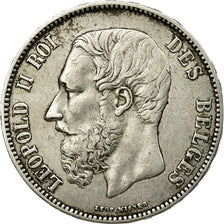 Coin, Belgium, Leopold II, 5 Francs, 5 Frank, 1873, EF(40-45), Silver, KM:24