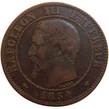 FRANCE, Napoléon III, 2 Centimes, 1854, Paris, EF(40-45), Bronze, Gadoury #103, 