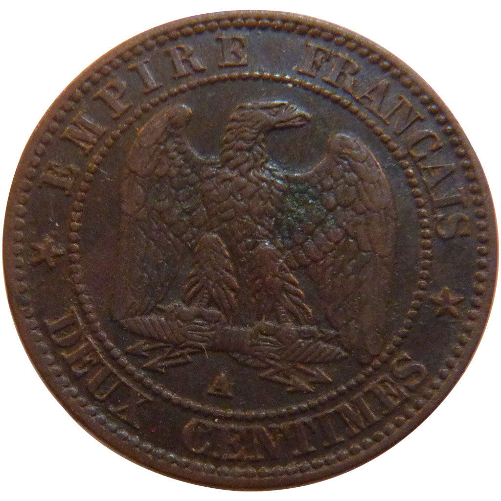 FRANCE, Napoléon III, 2 Centimes, 1854, Paris, EF(40-45), Bronze, Gadoury #103, 