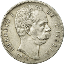 Coin, Italy, Umberto I, 5 Lire, 1879, Rome, EF(40-45), Silver, KM:20