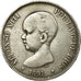 Coin, Spain, Alfonso XIII, 5 Pesetas, 1891, VF(20-25), Silver, KM:689