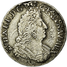 Coin, France, Louis XIV, 1/2 Ecu aux palmes, 1696, Poitiers, EF(40-45), Silver