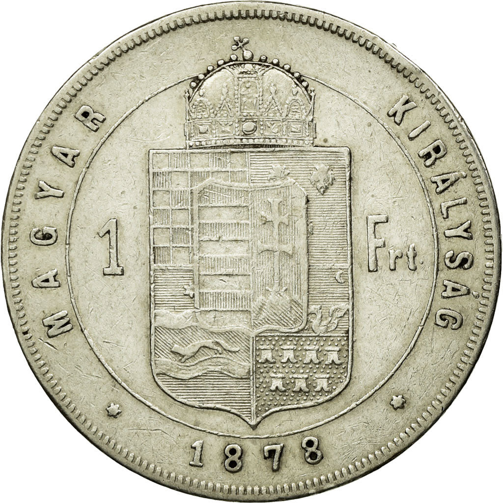 Coin, Hungary, Franz Joseph I, Forint, 1878, Kremnitz, EF(40-45), Silver