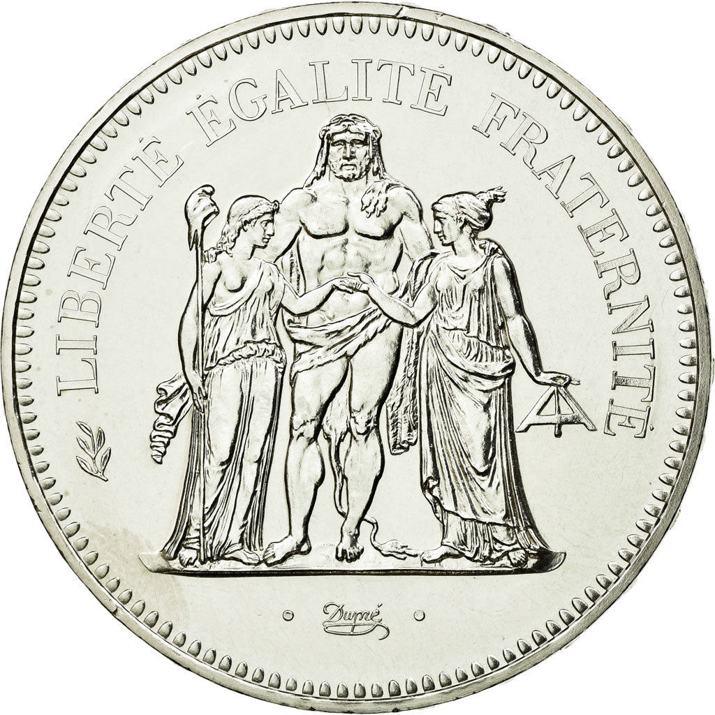 Coin, France, Hercule, 50 Francs, 1980, Paris, MS(64), Silver, KM:941.1
