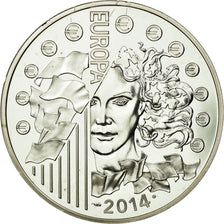 France, 10 Euro, Europa, Agence Spatiale Européenne, 2014, MS(64), Silver