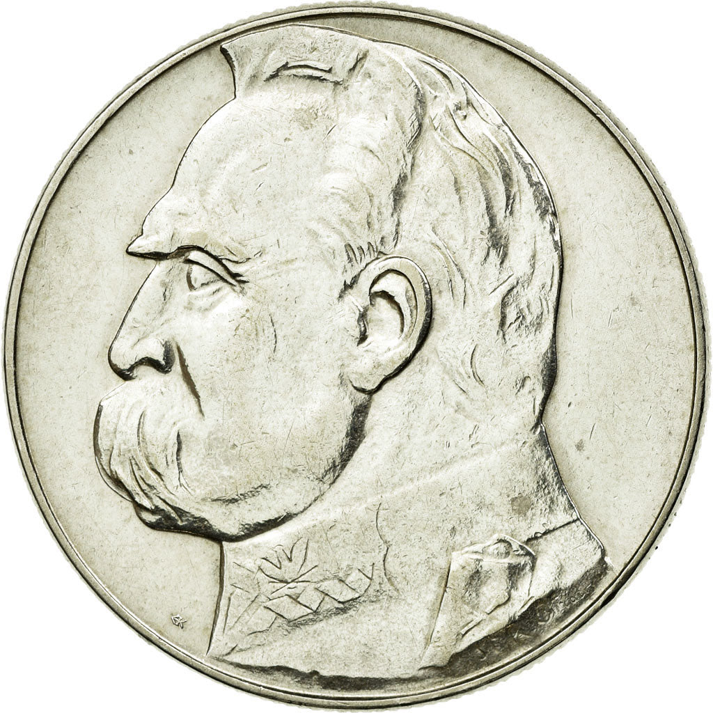 Coin, Poland, 10 Zlotych, 1938, Warsaw, AU(50-53), Silver, KM:29