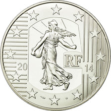 France, 10 Euro, Denier de Charles le Chauve, 2014, MS(65-70), Silver