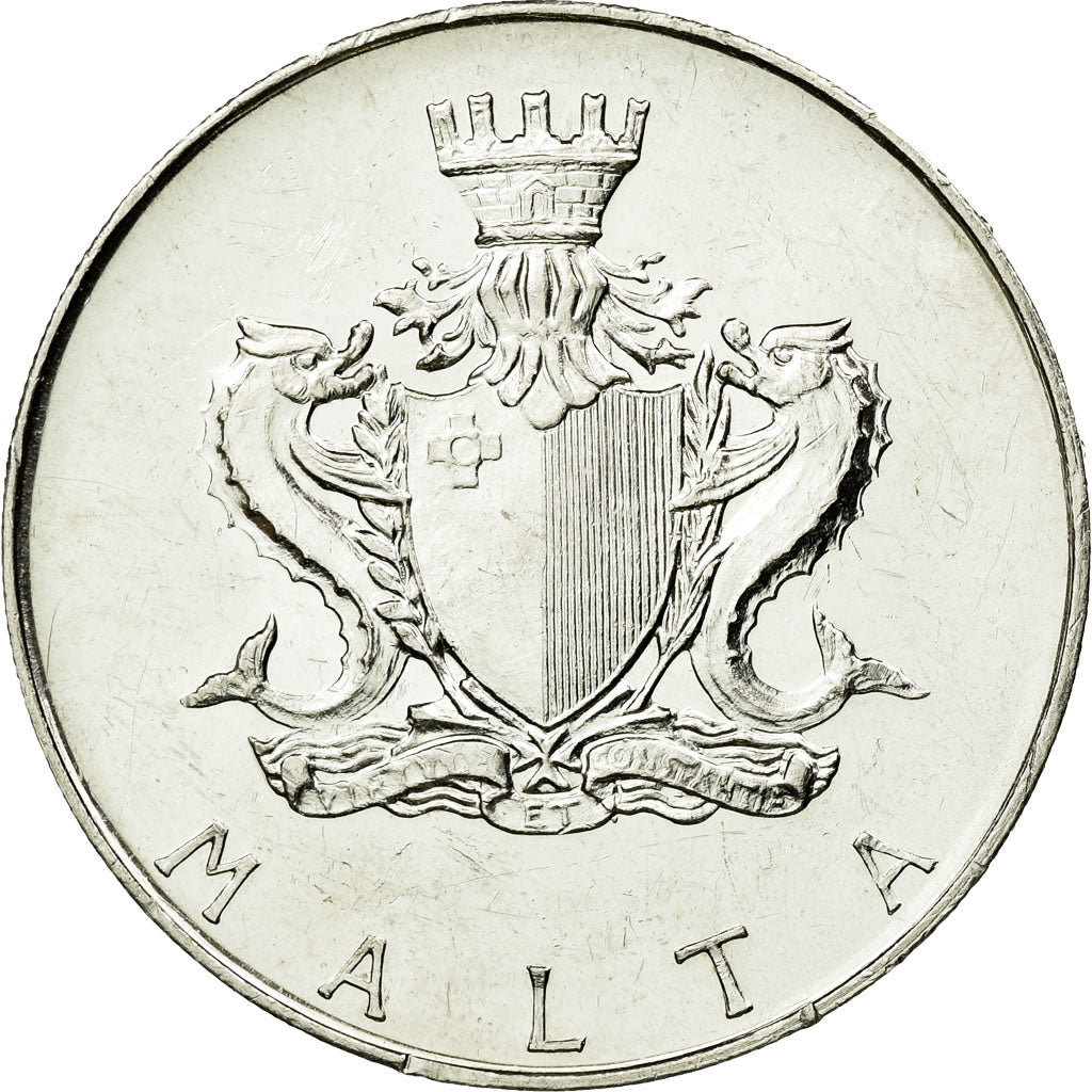 Munten, Malta, Pound, 1973, PR+, Zilver, KM:19