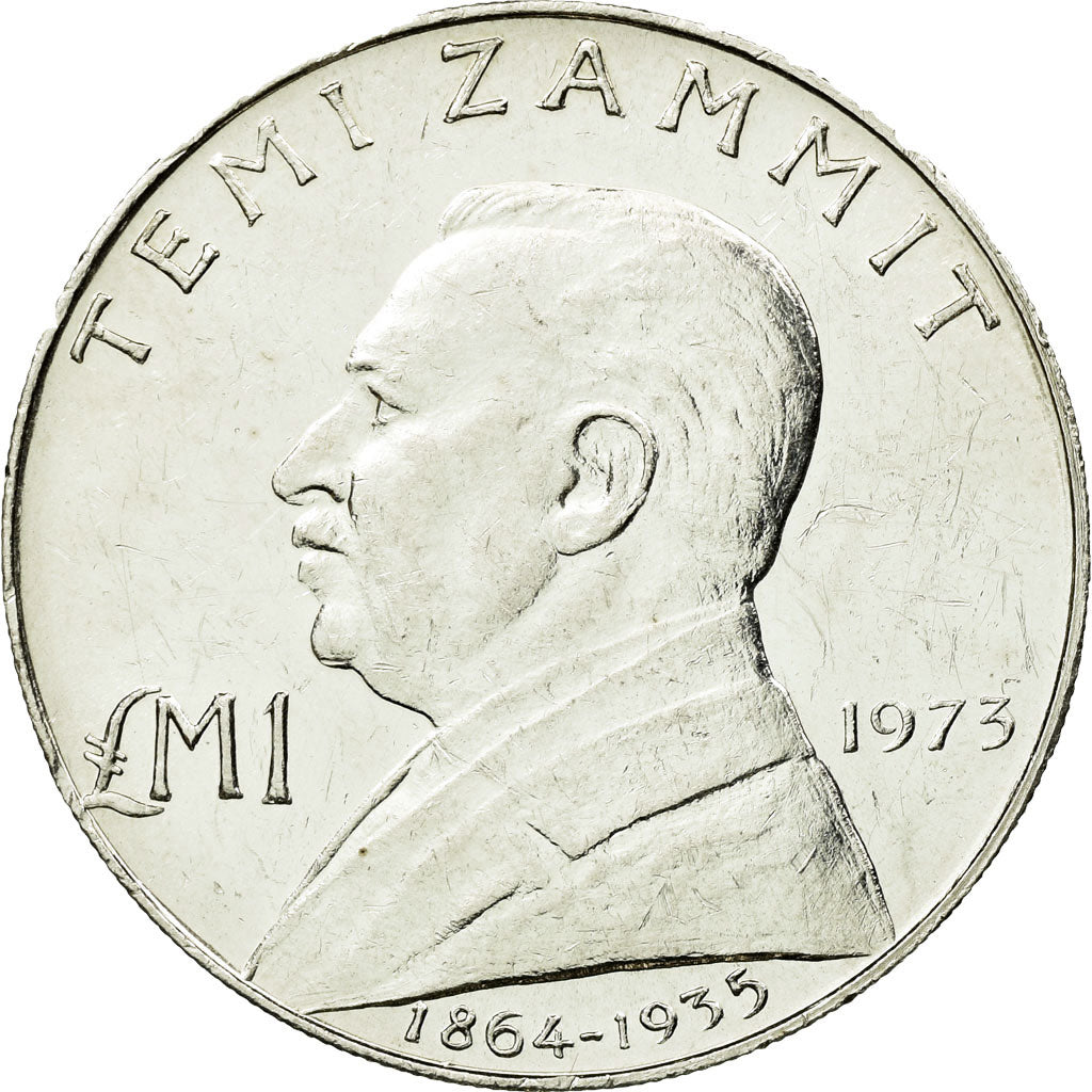 Munten, Malta, Pound, 1973, PR+, Zilver, KM:19