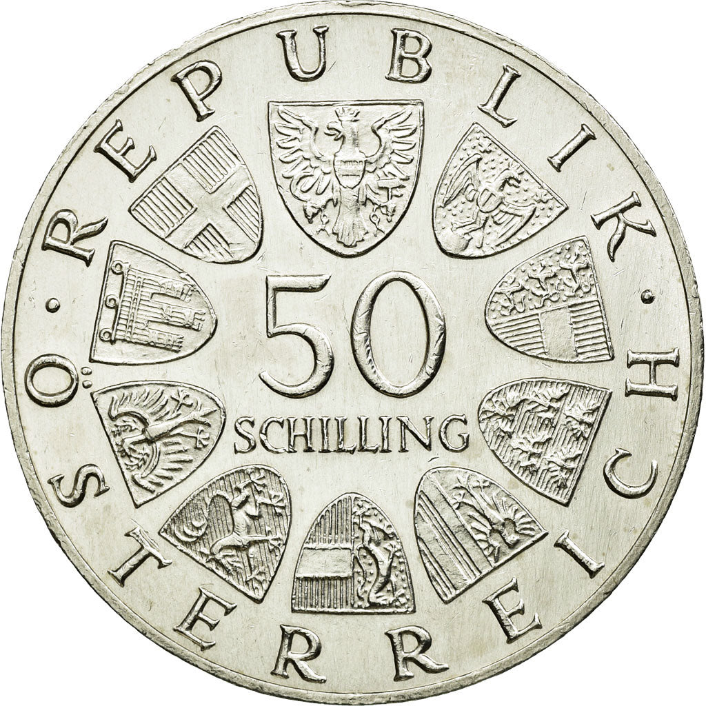 Coin, Austria, 50 Schilling, 1965, AU(50-53), Silver, KM:2898