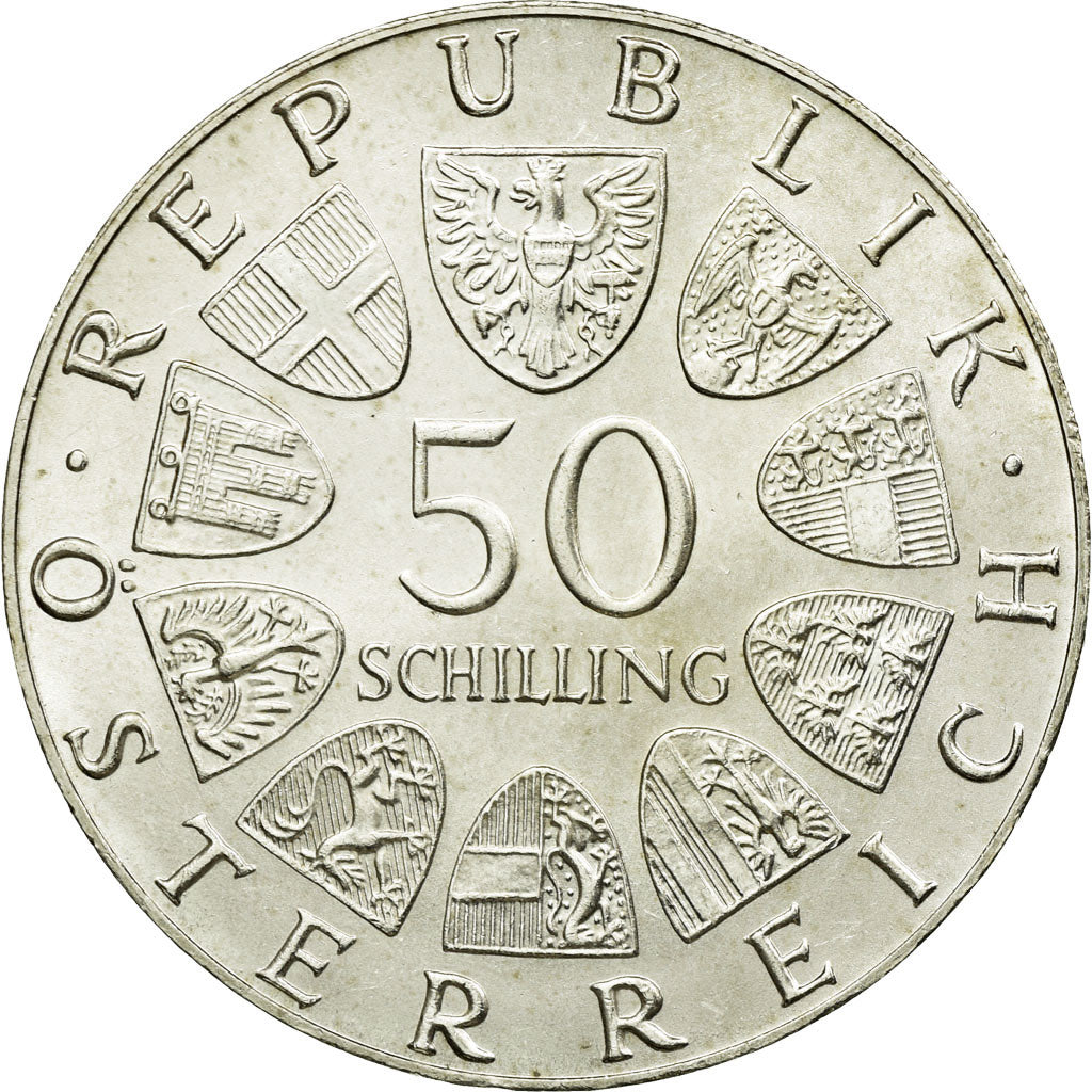 Coin, Austria, 50 Schilling, 1974, MS(60-62), Silver, KM:2921
