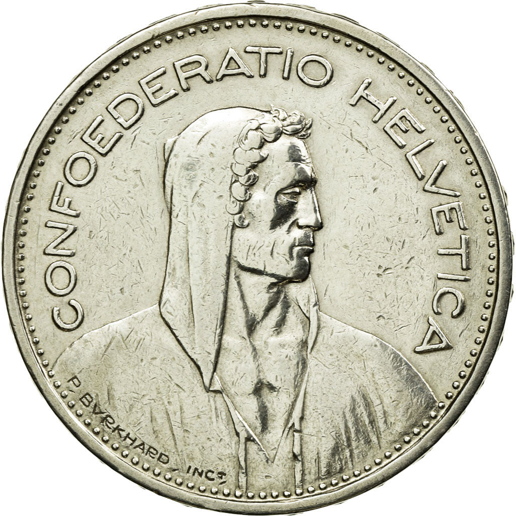 Coin, Switzerland, 5 Francs, 1933, Bern, EF(40-45), Silver, KM:40