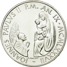 Coin, VATICAN CITY, John Paul II, 1000 Lire, 1987, MS(64), Silver, KM:205