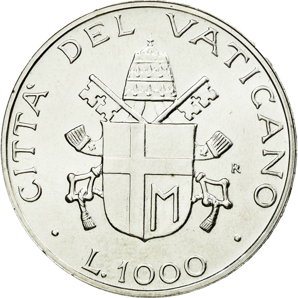 Coin, VATICAN CITY, John Paul II, 1000 Lire, 1987, MS(64), Silver, KM:205