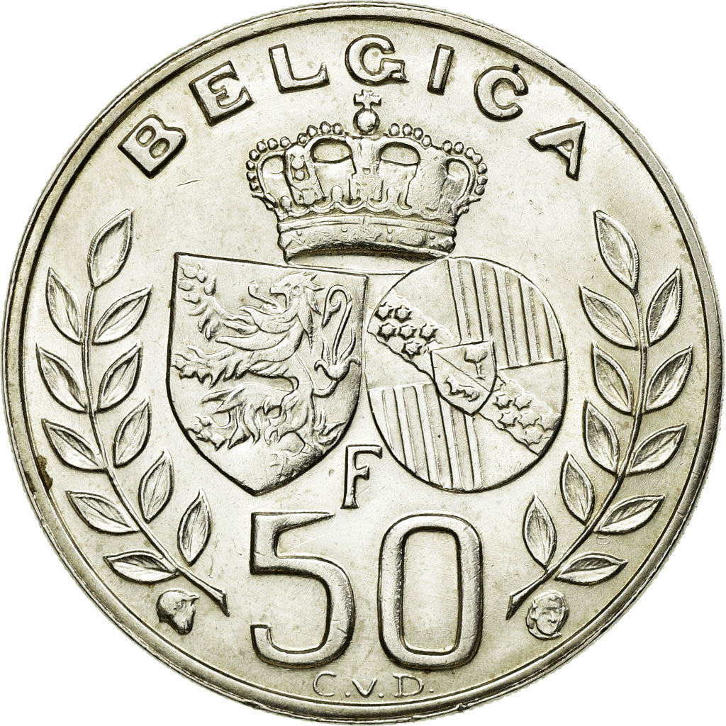 Coin, Belgium, 50 Francs, 50 Frank, 1960, Brussels, AU(55-58), Silver, KM:152.1