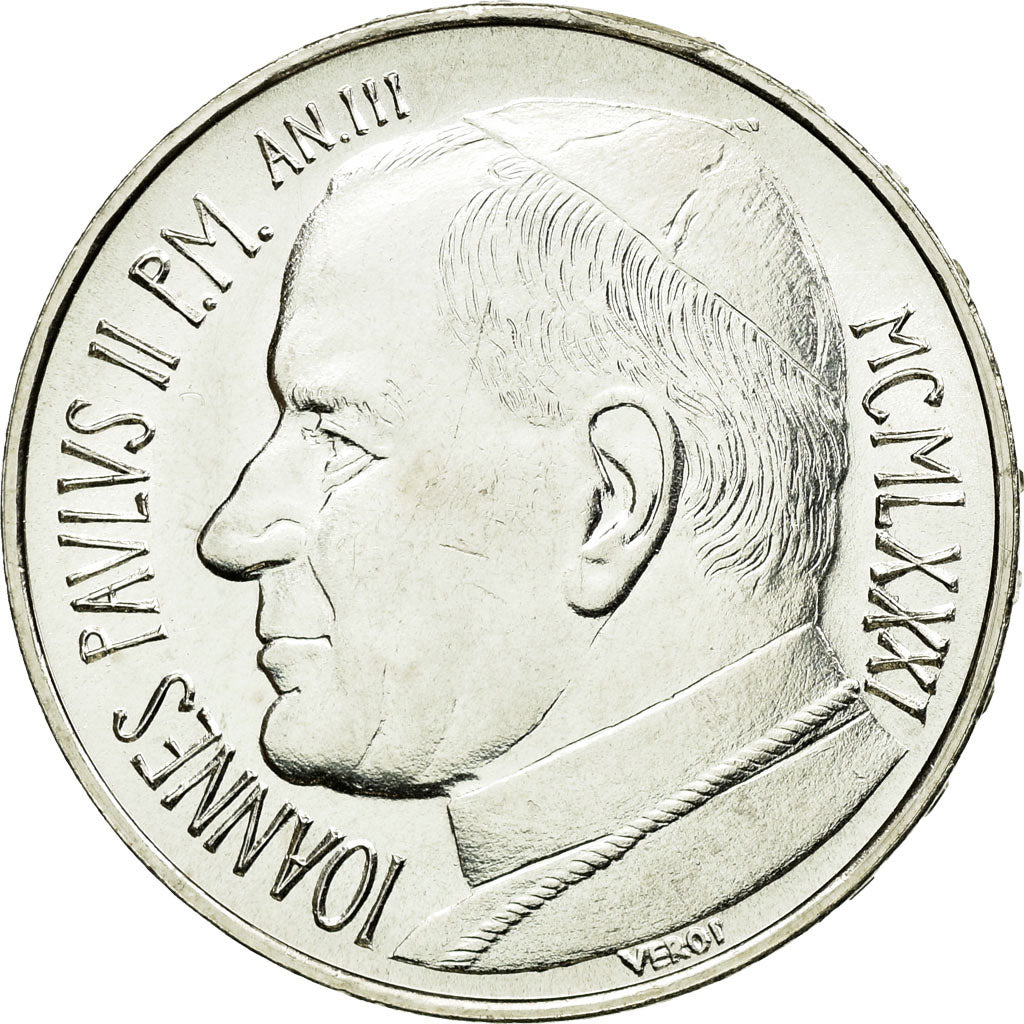 Coin, VATICAN CITY, John Paul II, 500 Lire, 1981, MS(64), Silver, KM:160