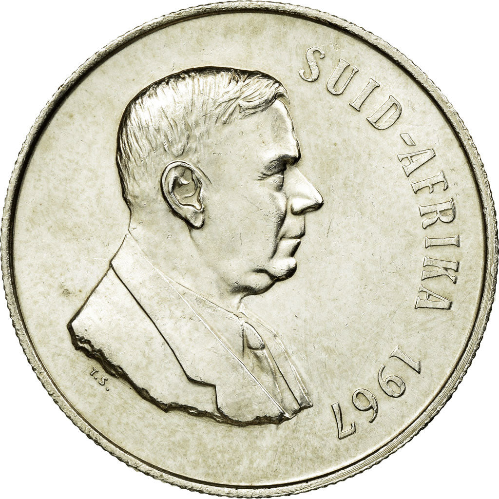 Coin, South Africa, Rand, 1967, MS(63), Silver, KM:72.2