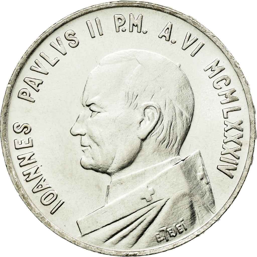 Coin, VATICAN CITY, John Paul II, 1000 Lire, 1984, MS(64), Silver, KM:183