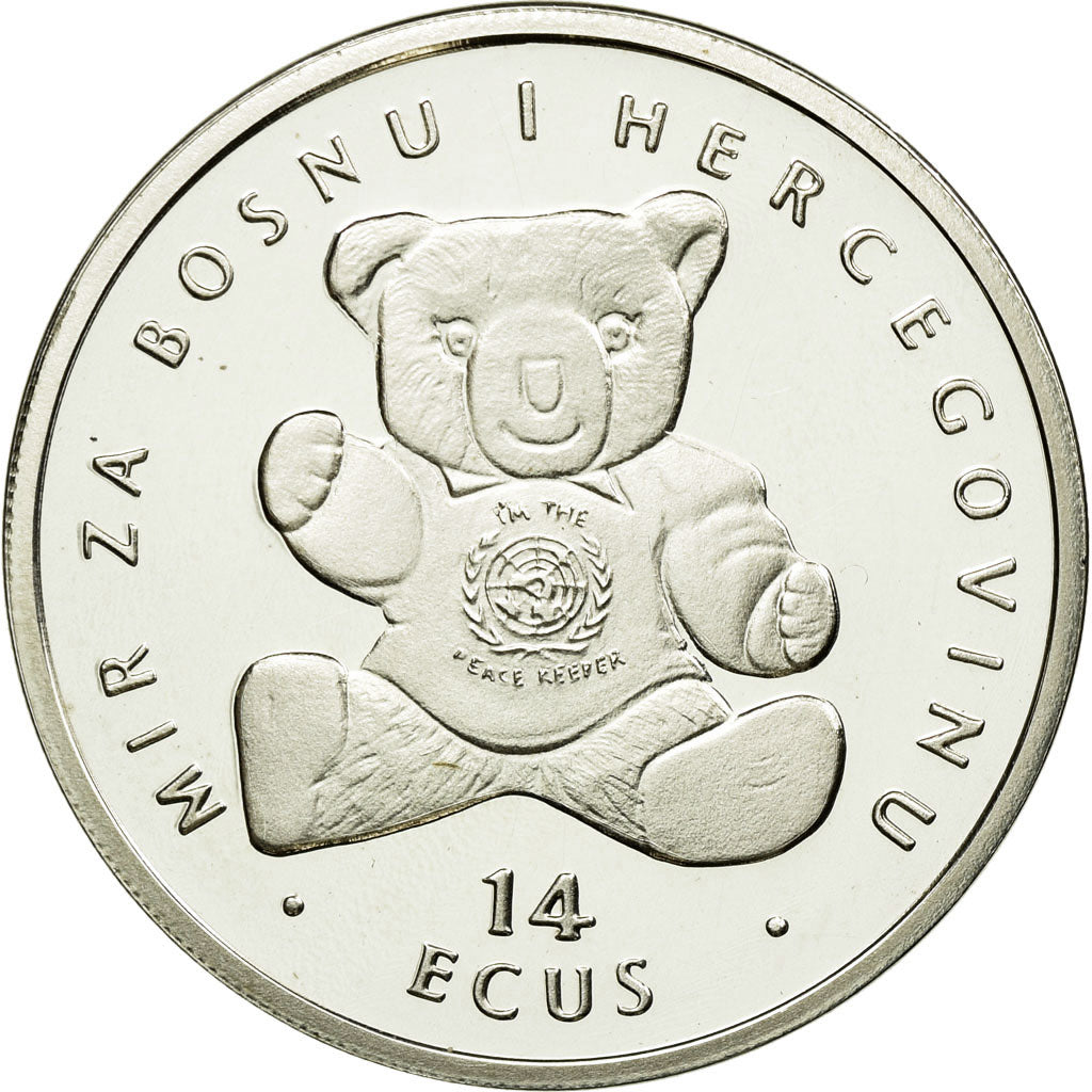 Moneda, Bosnia - Herzegovina, 14 Ecus, 1994, SC+, Plata, KM:83