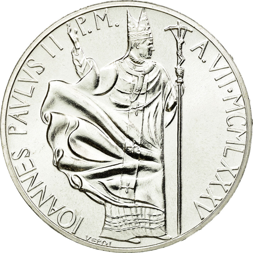 Coin, VATICAN CITY, John Paul II, 1000 Lire, 1985, MS(64), Silver, KM:191