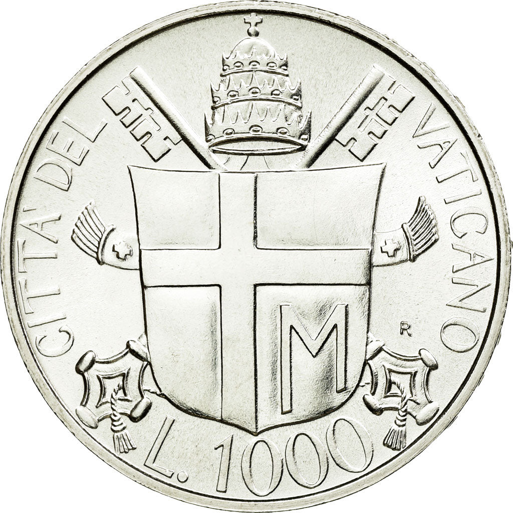 Coin, VATICAN CITY, John Paul II, 1000 Lire, 1985, MS(64), Silver, KM:191