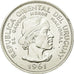 Moeda, Uruguai, 10 Pesos, 1961, MS(63), Prata, KM:43