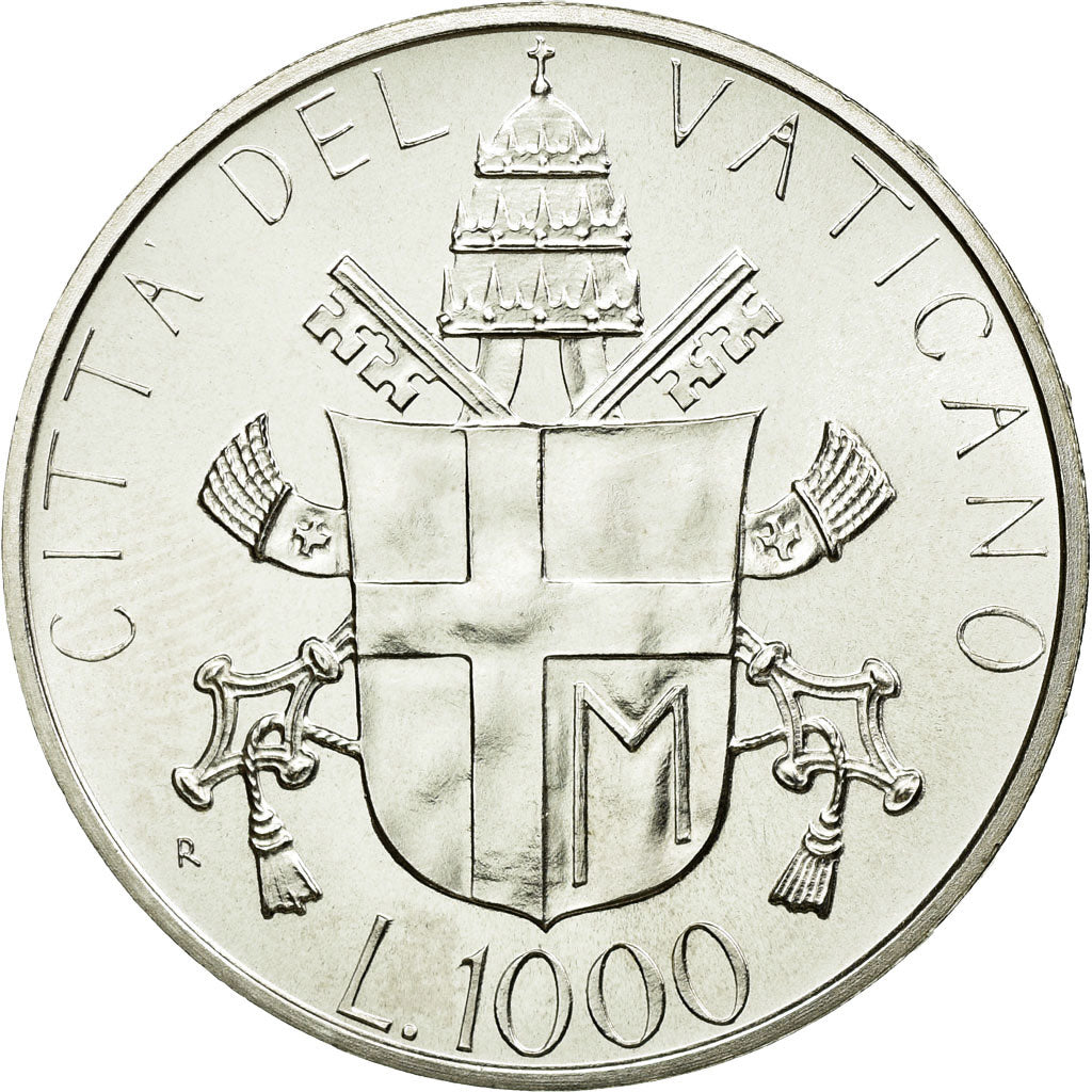 Coin, VATICAN CITY, John Paul II, 1000 Lire, 1986, MS(64), Silver, KM:198