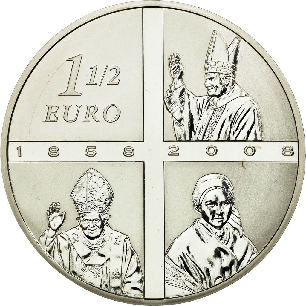 Frankrijk, 1-1/2 Euro, 150ème Anniversaire des Apparitions, Lourdes 2008, 2008