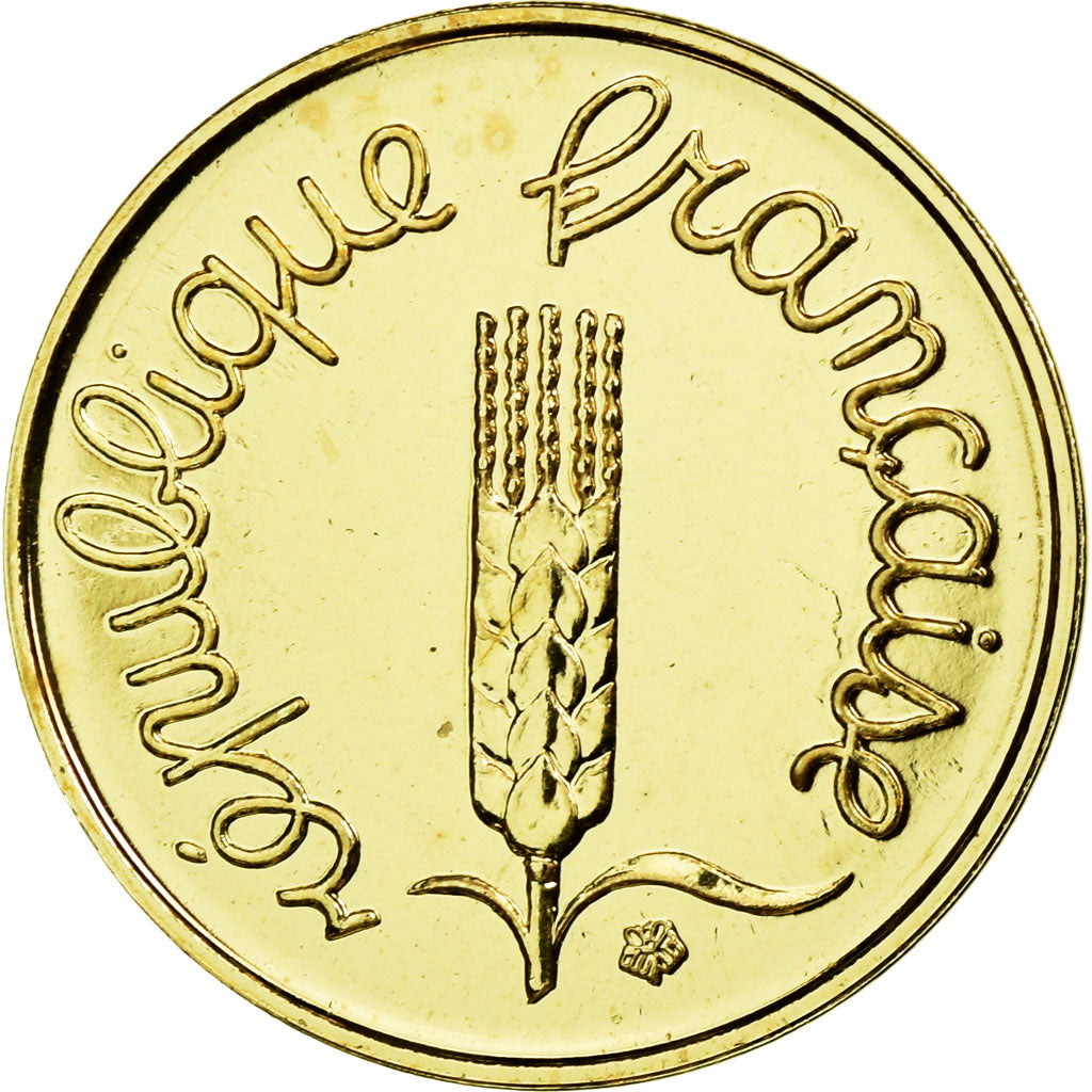 Moeda, França, Épi, Centime, 2000, Paris, MS(65-70), Dourado, KM:928a