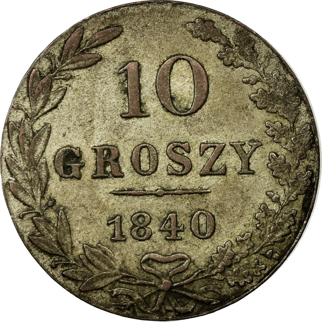 Coin, Poland, Nicholas I, 10 Groszy, 1840, Moneta Wschovensis, EF(40-45)