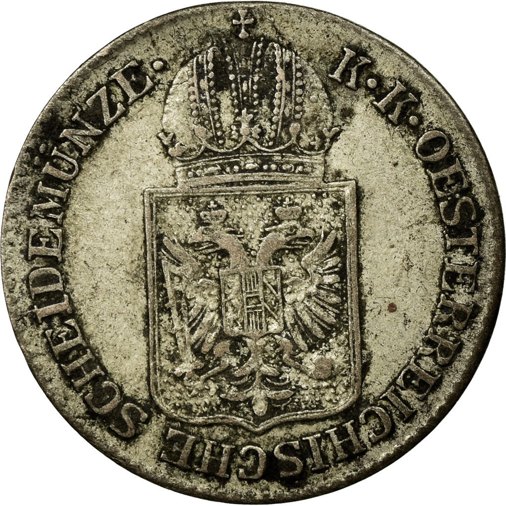 Moneta, Austria, Franz Joseph I, 6 Kreuzer, 1849, Vienne, BB, Argento, KM:2200