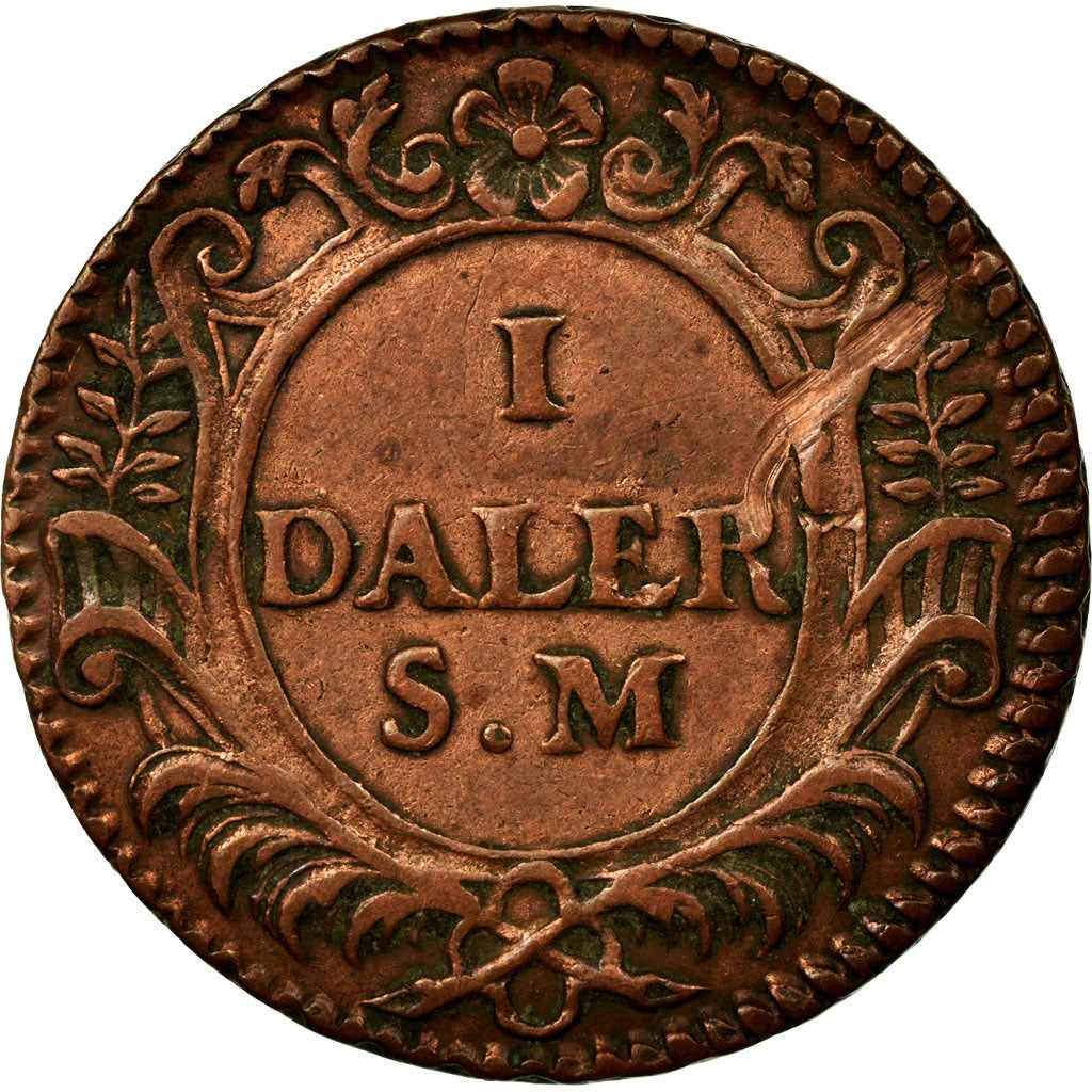 Coin, Sweden, Carl XII, Daler, 1718, EF(40-45), Copper, KM:358