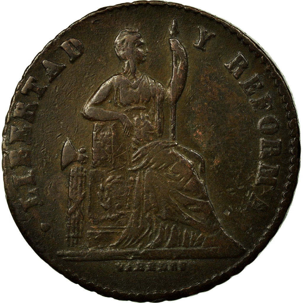 Moneda, México, Centavo, 1863, Mexico City, BC+, Cobre, KM:390