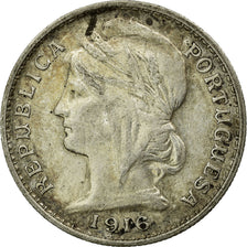 Coin, Portugal, 20 Centavos, 1916, Lisbon, EF(40-45), Silver, KM:562
