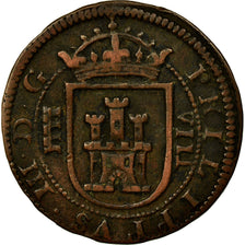 Moneda, España, Philip III, 8 Maravedis, 1617, Segovia, BC+, Cobre, KM:16