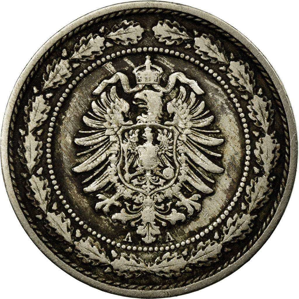 Coin, GERMANY - EMPIRE, Wilhelm I, 20 Pfennig, 1888, Berlin, EF(40-45)