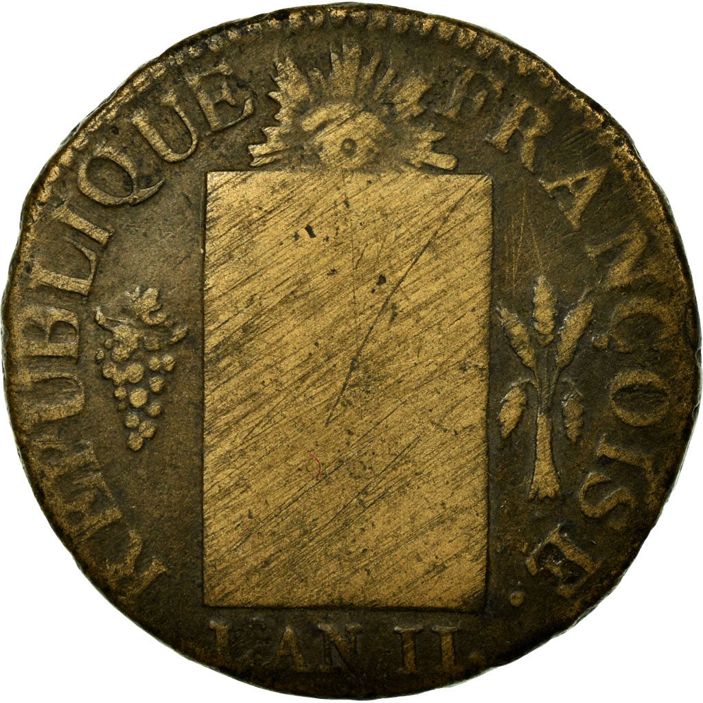 Coin, France, Sol aux balances françoise, Sol, 1793, Limoges, F(12-15), Bronze