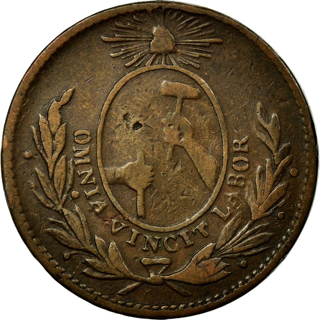 Munten, Mexico, 1/8 Real, Octavo Real, 1857, Guanajuato, FR, Tin, KM:328