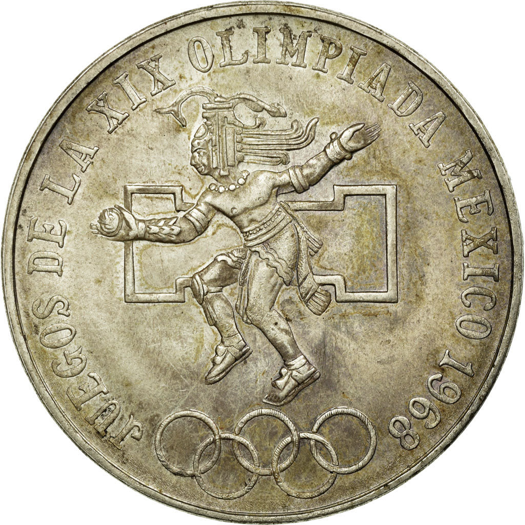 Coin, Mexico, 25 Pesos, 1968, Mexico, AU(55-58), Silver, KM:479.1