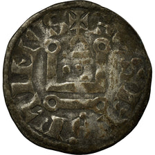 Monnaie, France, Philippe II, Denier Tournois, Saint-Martin de Tours, TB