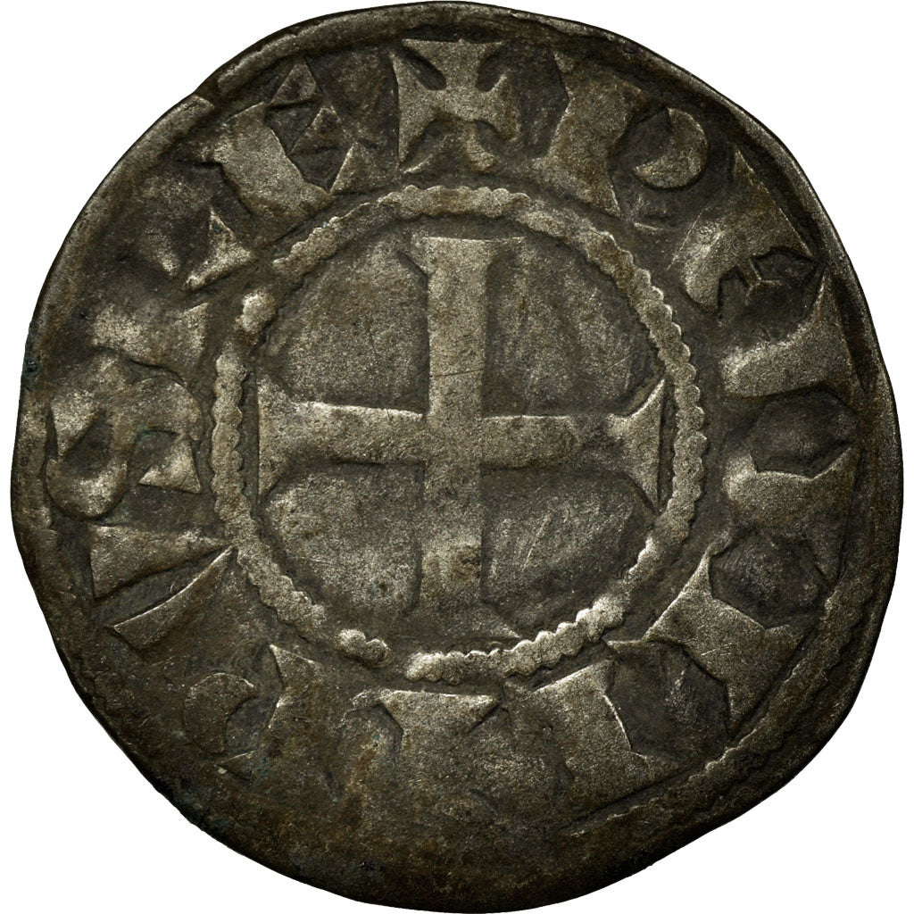 Monnaie, France, Philippe II, Denier Tournois, Saint-Martin de Tours, TB