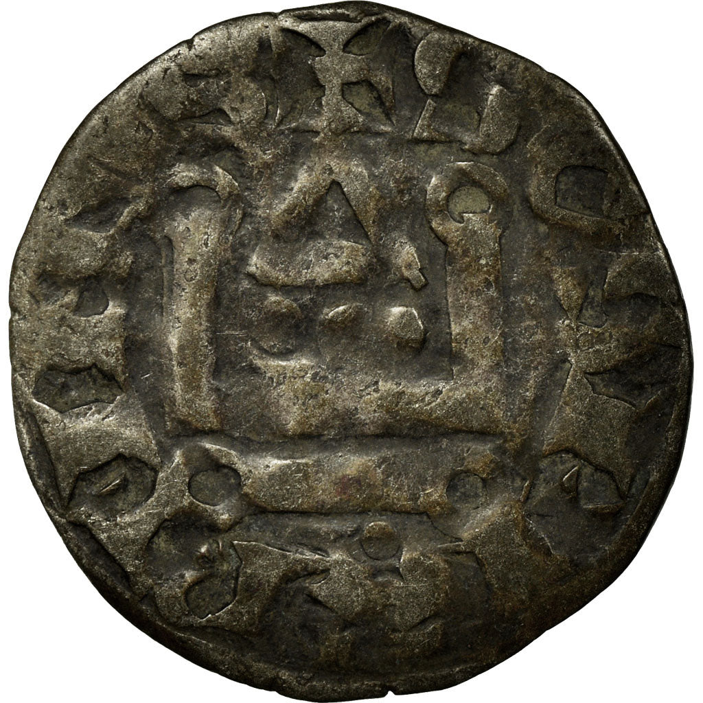 Monnaie, France, Philippe II, Denier Tournois, Saint-Martin de Tours, TB