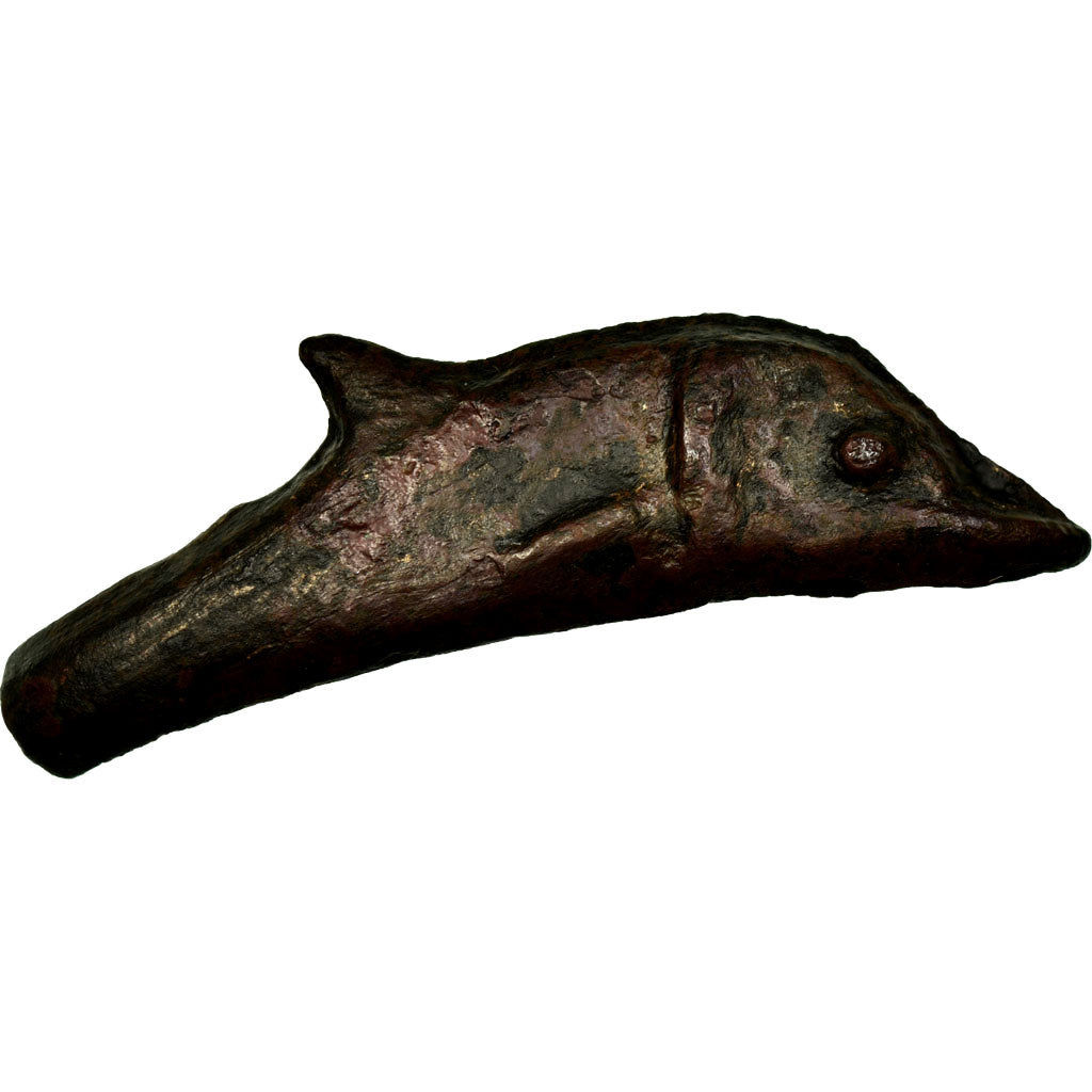 Moneda, Sarmatia, Olbia, Dolphin, 437-410 BC, Olbia, MBC+, Bronce