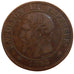 FRANCE, 2 Centimes, 1855, Paris, VF(30-35), Bronze, Gadoury #103, 2.00