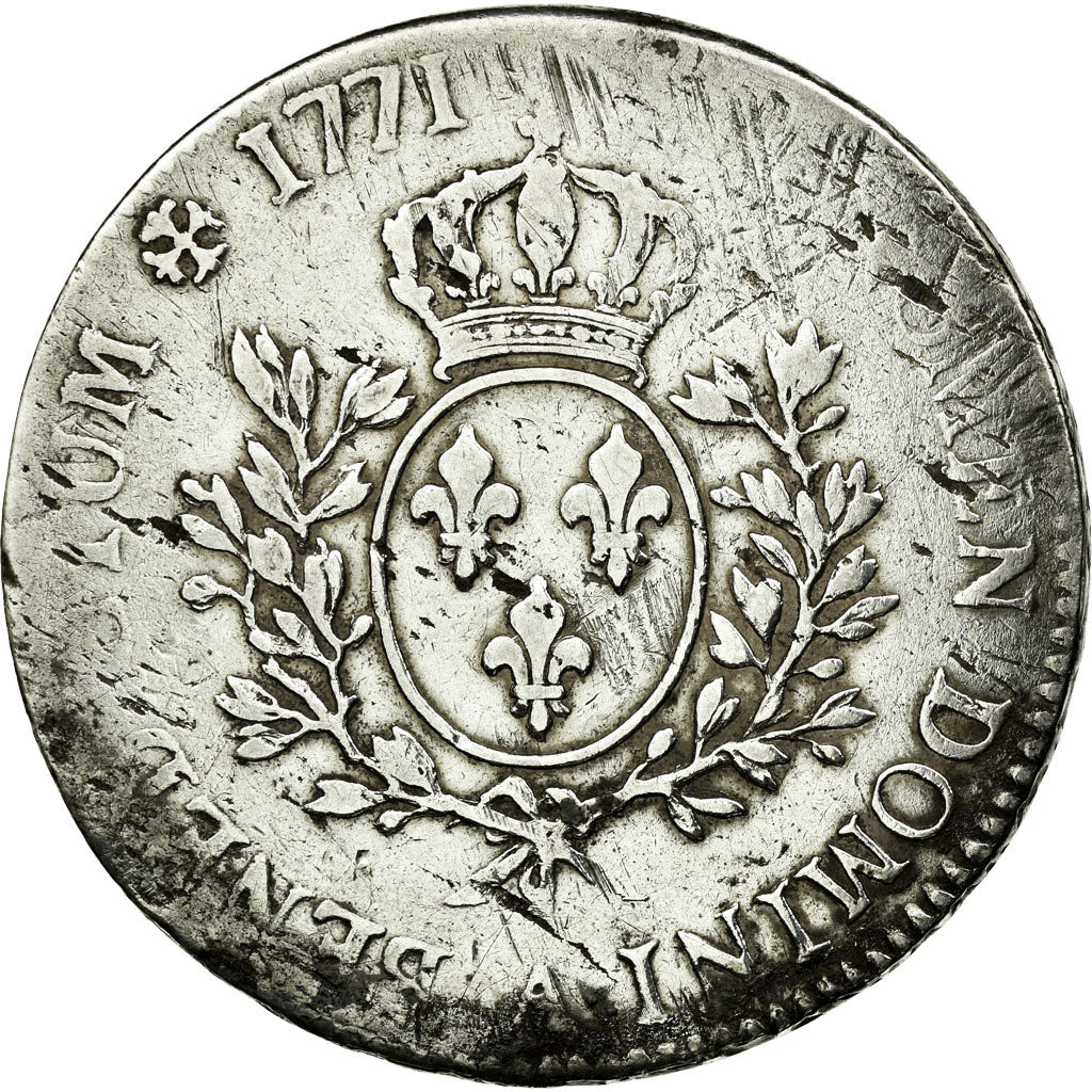 Coin, France, Louis XV, Écu à la vieille tête, 1771, Paris, VF(30-35)