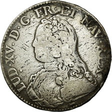 Coin, France, Louis XV, Ecu aux branches d'olivier, 1728, Paris, VF(20-25)