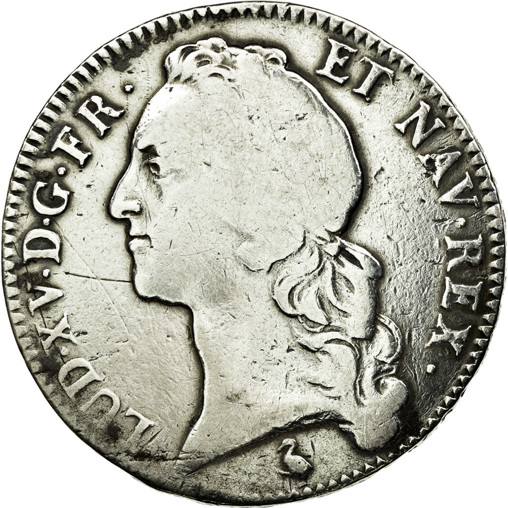 Munten, Frankrijk, Louis XV, Écu au bandeau, 1760, Paris, FR, Zilver
